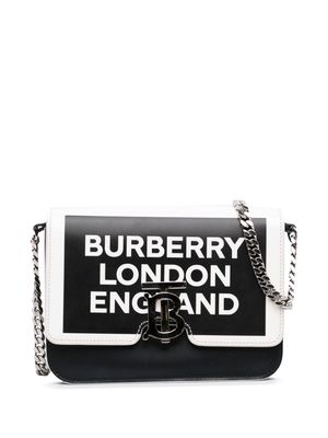 Burberry Pre-Owned TB logo-print crossbody bag - Black