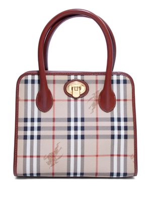 Burberry Pre-Owned Vintage Check-pattern canvas handbag - Neutrals