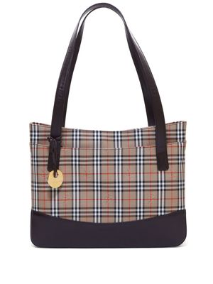 Burberry Pre-Owned Vintage Check pattern tote bag - Brown