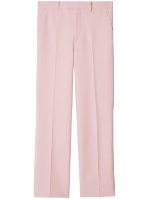 Burberry pressed-crease wool tailored trousers - Pink