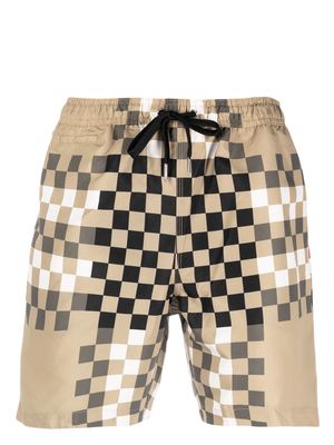 Burberry printed drawstring swim shorts - Neutrals
