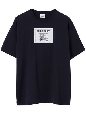 Burberry Prorsum Label logo-patch cotton T-shirt - Blue