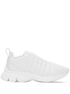 Burberry quilted lace-up sneakers - White
