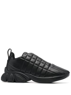 Burberry quilted low-top leather sneakers - Black