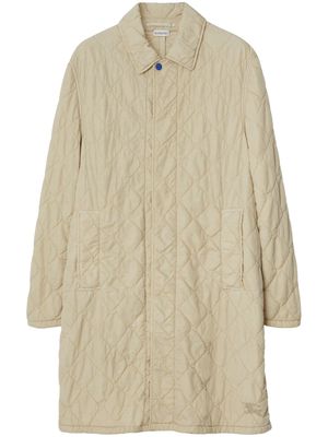 Burberry quilted single-breasted car coat - Neutrals