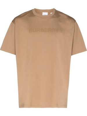 Burberry raised logo-print T-shirt - Brown