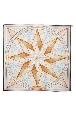 Burberry Regent Star Silk Scarf in Pastel Peach