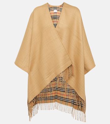 Burberry Reversible Burberry Check wool cape