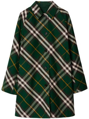 Burberry reversible check car coat - Green