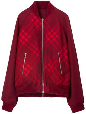 Burberry reversible check-print bomber jacket - Red