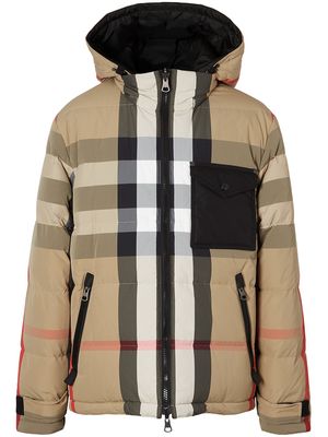 Burberry reversible check puffer jacket - Neutrals