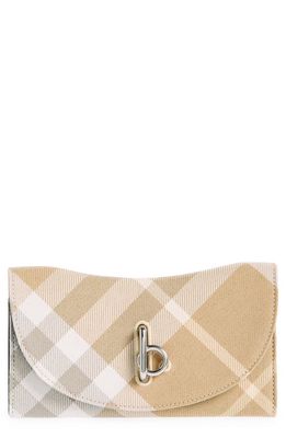 burberry Rocking Horse Check Continental Wallet in Flax