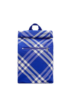 Burberry Roll jacquard checked backpack - Blue