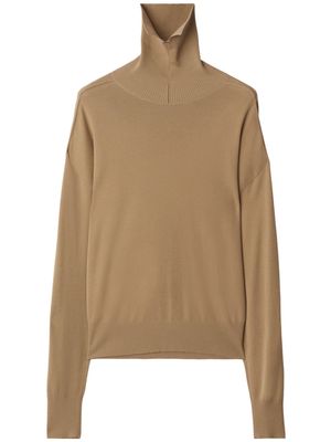 Burberry roll-neck wool jumper - Neutrals