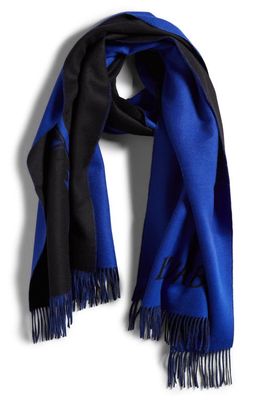 burberry Rose Cashmere Fringe Scarf in Knight /Black