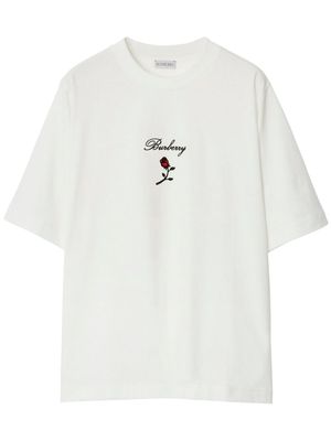 Burberry Rose cotton T-shirt - White