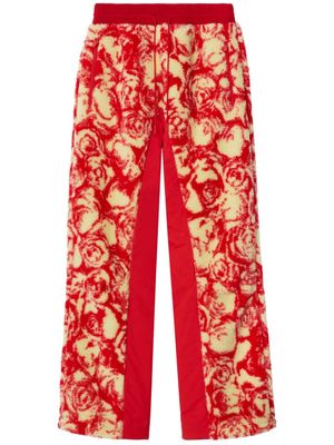 Burberry Rose fleece track pants - Red