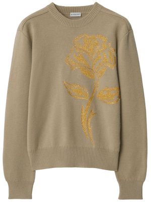Burberry Rose intarsia-knit jumper - Neutrals