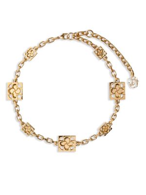 Burberry Rose logo-charm necklace - Gold