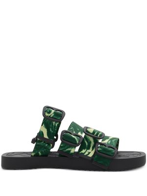 Burberry Rose nylon strap sandals - Green