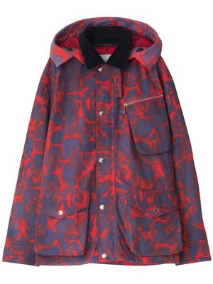 Burberry rose-print cotton field jacket - Blue