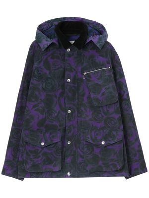 Burberry rose-print cotton field jacket - Purple
