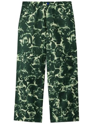 Burberry rose-print trousers - Green