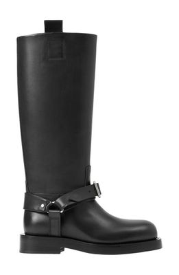 burberry Saddle Knee High Harness Boot in Black