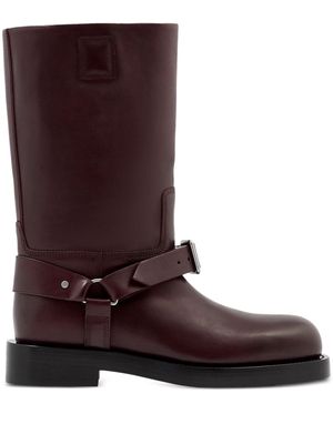 Burberry Saddle leather ankle boots - Brown
