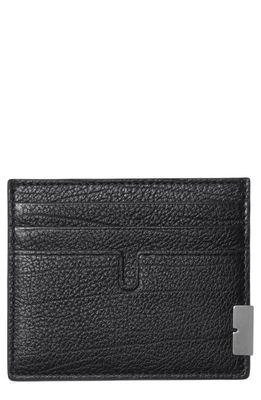 burberry Sandon Tall Leather Card Case in Black