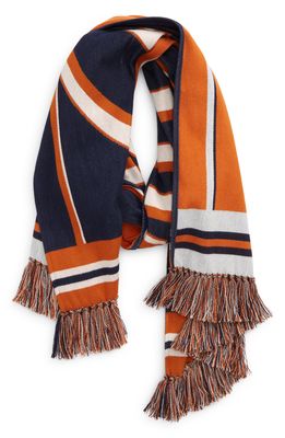 Burberry Script Football Scarf in Navy Black