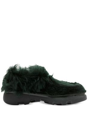 Burberry shearling creeper shoes - Green