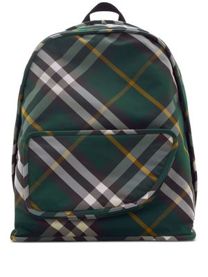 Burberry Shield checkered woven backpack - Green