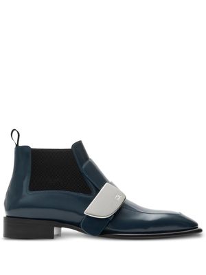 Burberry Shield leather Chelsea boots - Blue