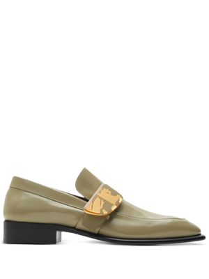 Burberry Shield leather loafers - Green