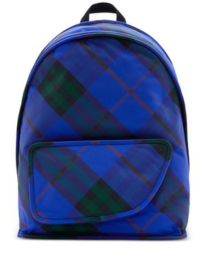 Burberry Shield Vintage Check-print backpack - Blue