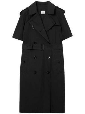Burberry short-sleeved belted trenchcoat dress - Black