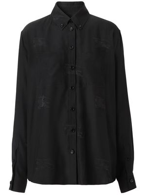 Burberry silk EKD pattern shirt - Black