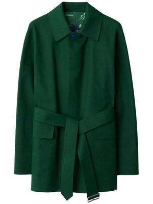 Burberry single-breasted cotton coat - Green