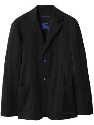 Burberry single-breasted crinkled blazer - Black