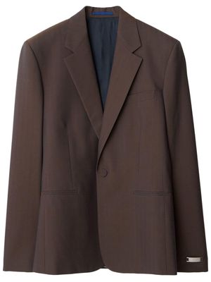 Burberry single-breasted wool blazer - Brown
