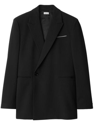 Burberry single-breasted wrap-design blazer - Black