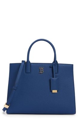 burberry Small Frances Leather Top Handle Bag in Rich Navy