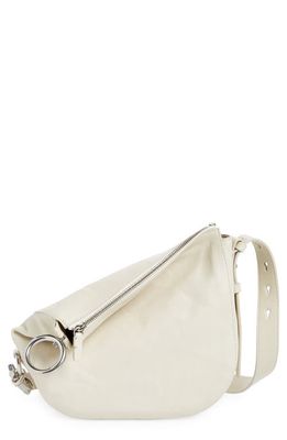 burberry Small Knight Asymmetric Crinkle Leather Shoulder Bag in Soap