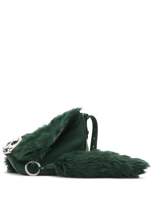 Burberry small Knight faux-fur bag - Green