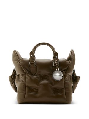 Burberry small Shield leather tote bag - Green