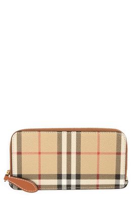 burberry Somerset Vintage Check Coated Canvas & Leather Continental Wallet in Archive Beige