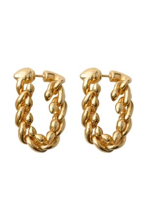 Burberry Spear gold-plated chain hoop earrings