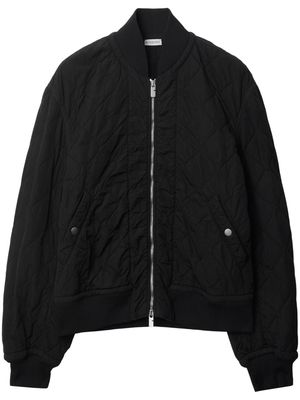 Burberry stand up-collar quilted bomber jacket - Black