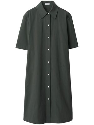 Burberry straight-point collar cotton-blend dress - Green